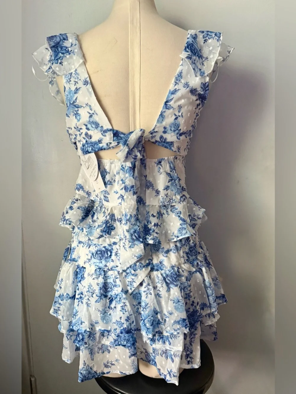Dylan Ryan Blue Floral Ruffle Two-Piece Set - Picture 6 of 16